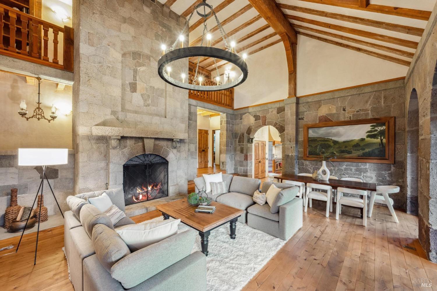 The great-room hearth